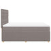 Pat box spring cu saltea, gri taupe, 140x200 cm, textil - WALTI WALTI