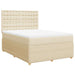 Pat box spring cu saltea, crem, 140x200 cm, textil - WALTI WALTI