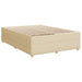 Pat box spring cu saltea, crem, 140x200 cm, textil - WALTI WALTI