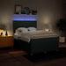 Pat box spring cu saltea, albastru, 140x200 cm, textil - WALTI WALTI