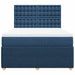 Pat box spring cu saltea, albastru, 140x200 cm, textil - WALTI WALTI
