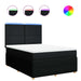 Pat box spring cu saltea, negru, 140x200 cm, textil - WALTI WALTI