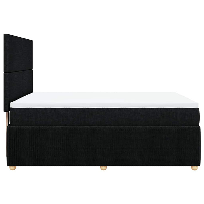 Pat box spring cu saltea, negru, 140x200 cm, textil - WALTI WALTI