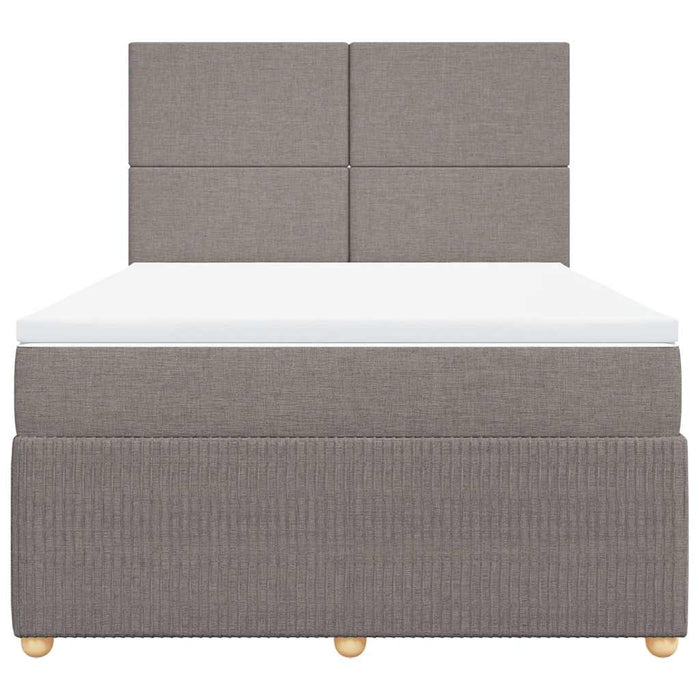 Pat continental cu saltea gri taupe 140x200 cm material textil - WALTI WALTI