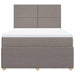 Pat continental cu saltea gri taupe 140x200 cm material textil - WALTI WALTI