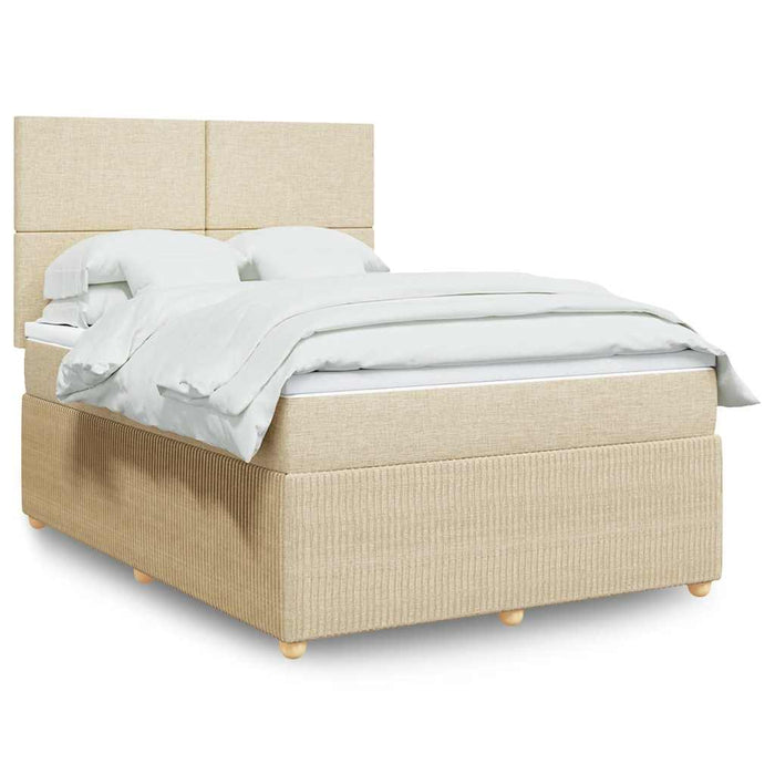 Pat continental cu saltea, crem, 140x200 cm, material textil - WALTI WALTI