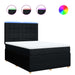 Pat box spring cu saltea, negru, 140x200 cm, textil - WALTI WALTI