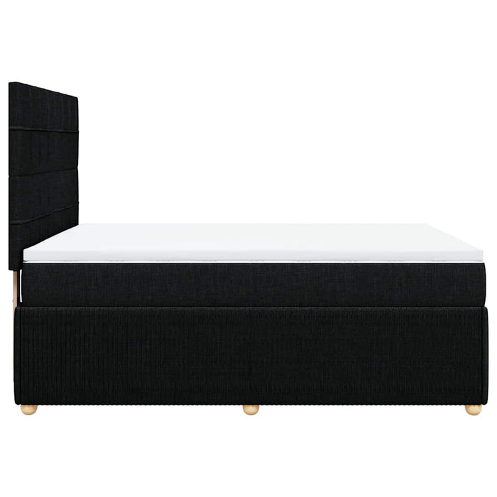 Pat box spring cu saltea, negru, 140x200 cm, textil - WALTI WALTI