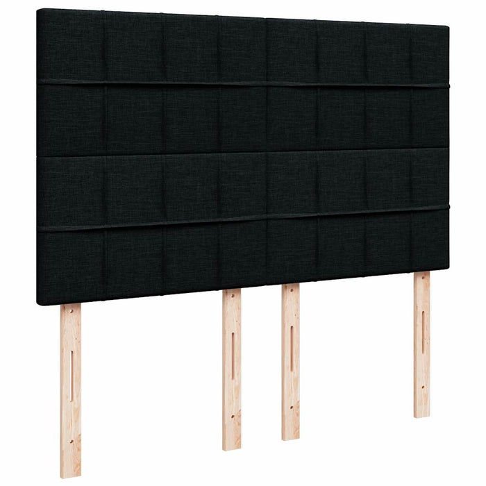 Pat box spring cu saltea, negru, 140x200 cm, textil - WALTI WALTI