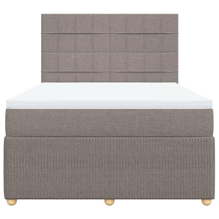 Pat continental cu saltea gri taupe 140x200 cm material textil - WALTI WALTI