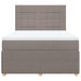 Pat continental cu saltea gri taupe 140x200 cm material textil - WALTI WALTI