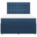 Pat continental cu saltea, albastru, 140x200cm, material textil - WALTI WALTI