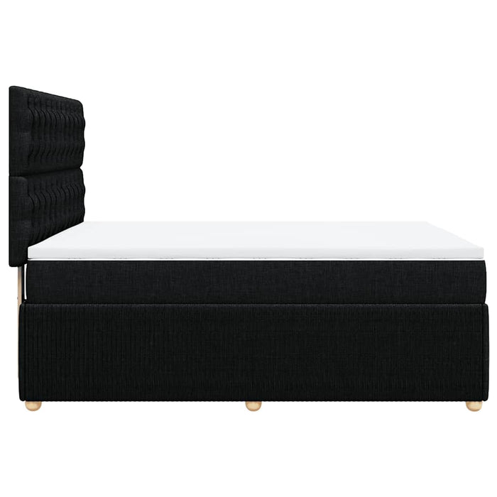 Pat box spring cu saltea, negru, 140x200 cm, textil - WALTI WALTI