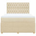 Pat continental cu saltea, crem, 140x200 cm, material textil - WALTI WALTI