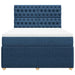 Pat continental cu saltea, albastru, 140x200cm, material textil - WALTI WALTI