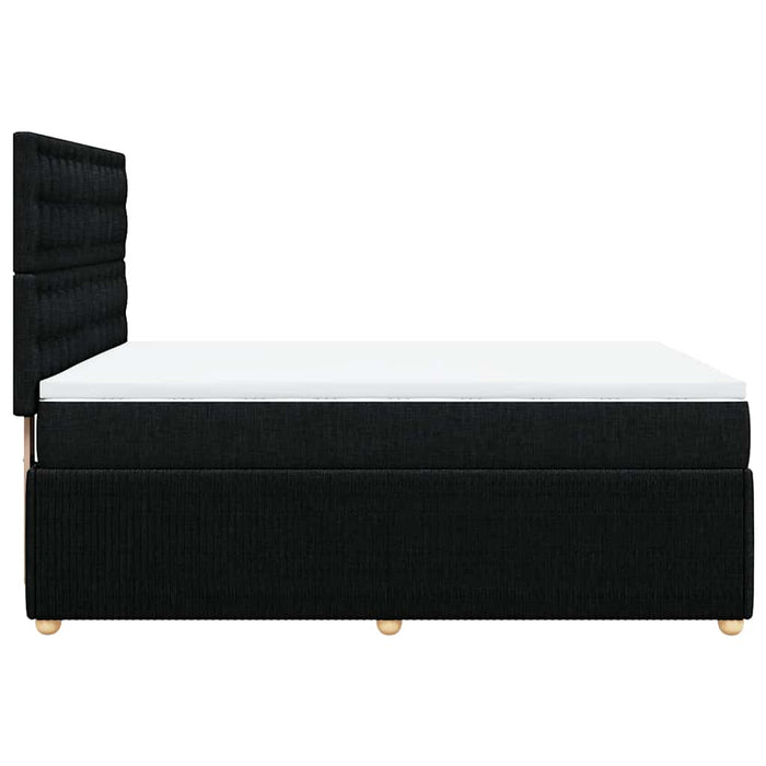Pat box spring cu saltea, negru, 140x200 cm, textil - WALTI WALTI