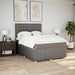 Pat continental cu saltea gri taupe 140x200 cm material textil - WALTI WALTI