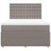 Pat continental cu saltea gri taupe 140x200 cm material textil - WALTI WALTI