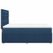 Pat continental cu saltea, albastru, 140x200cm, material textil - WALTI WALTI