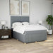 Pat continental cu saltea, gri deschis, 160x200 cm, textil - WALTI WALTI