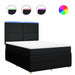 Pat box spring cu saltea, negru, 160x200 cm, textil - WALTI WALTI
