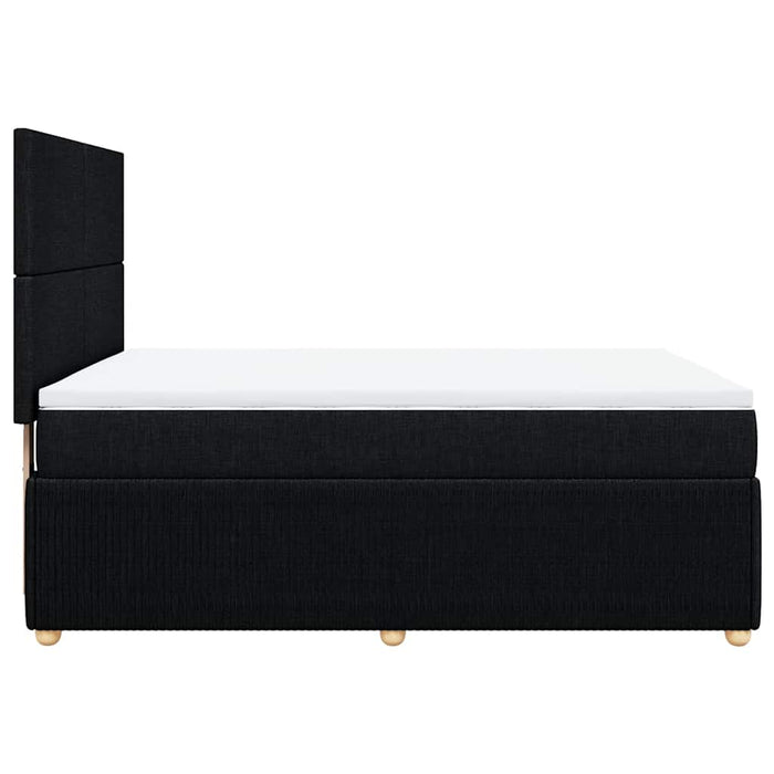 Pat box spring cu saltea, negru, 160x200 cm, textil - WALTI WALTI