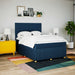 Pat continental cu saltea, albastru, 160x200cm, material textil - WALTI WALTI