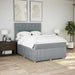 Pat continental cu saltea, gri deschis, 160x200 cm, textil - WALTI WALTI