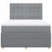 Pat continental cu saltea, gri deschis, 160x200 cm, textil - WALTI WALTI