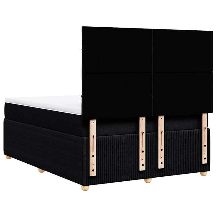 Pat box spring cu saltea, negru, 160x200 cm, textil - WALTI WALTI