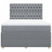 Pat continental cu saltea, gri deschis, 160x200 cm, textil - WALTI WALTI