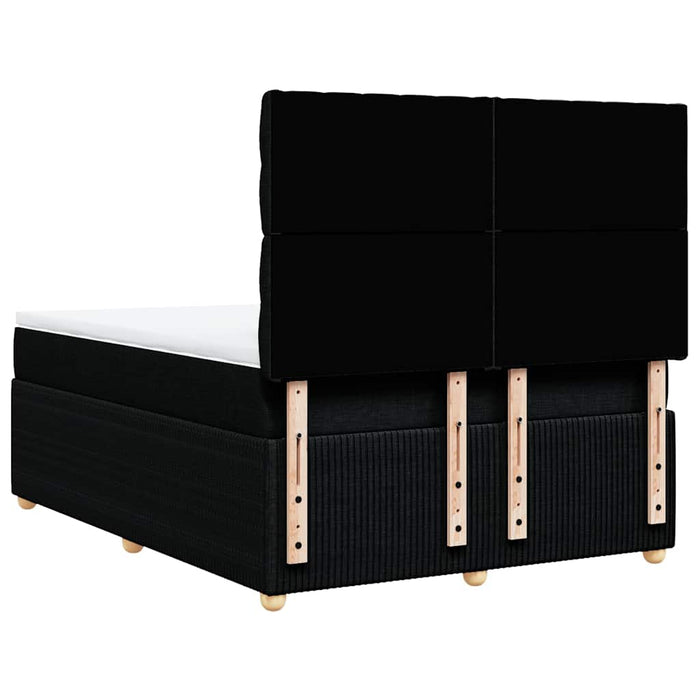 Pat box spring cu saltea, negru, 160x200 cm, textil - WALTI WALTI