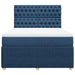 Pat continental cu saltea, albastru, 160x200cm, material textil - WALTI WALTI