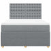 Pat continental cu saltea, gri deschis, 160x200 cm, textil - WALTI WALTI