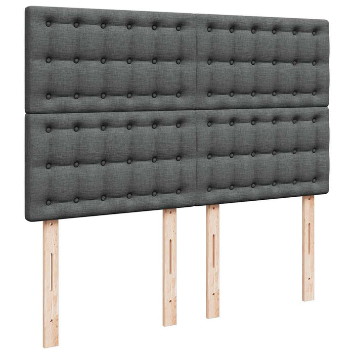 Pat continental cu saltea, gri închis, 160x200 cm, țesătură - WALTI WALTI