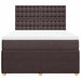 Pat box spring cu saltea, maro închis, 160x200 cm, textil - WALTI WALTI