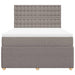 Pat box spring cu saltea, gri taupe, 160x200 cm material textil - WALTI WALTI