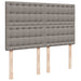 Pat box spring cu saltea, gri taupe, 160x200 cm material textil - WALTI WALTI