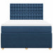 Pat continental cu saltea, albastru, 160x200cm, material textil - WALTI WALTI