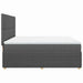 Pat box spring cu saltea, gri închis, 180x200 cm, textil - WALTI WALTI