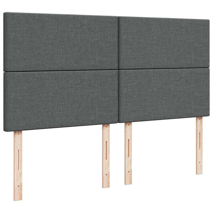 Pat box spring cu saltea, gri închis, 180x200 cm, textil - WALTI WALTI