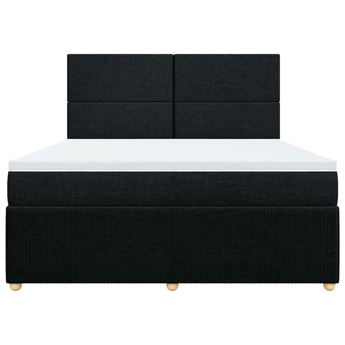 Pat box spring cu saltea, negru, 180x200 cm, catifea - WALTI WALTI