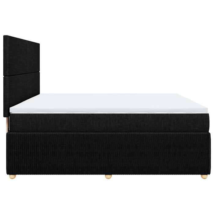 Pat box spring cu saltea, negru, 180x200 cm, catifea - WALTI WALTI