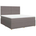 Pat continental cu saltea, gri taupe, 180x200 cm, textil - WALTI WALTI