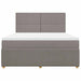 Pat continental cu saltea, gri taupe, 180x200 cm, textil - WALTI WALTI