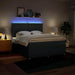 Pat box spring cu saltea, albastru, 180x200 cm, material textil - WALTI WALTI