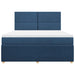 Pat box spring cu saltea, albastru, 180x200 cm, material textil - WALTI WALTI