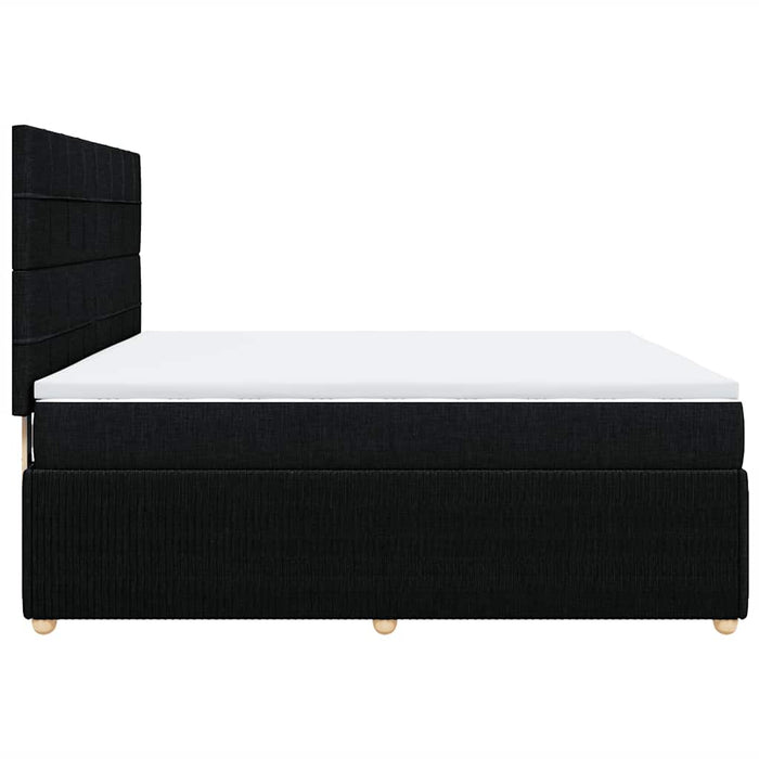 Pat box spring cu saltea, negru, 180x200 cm, catifea - WALTI WALTI