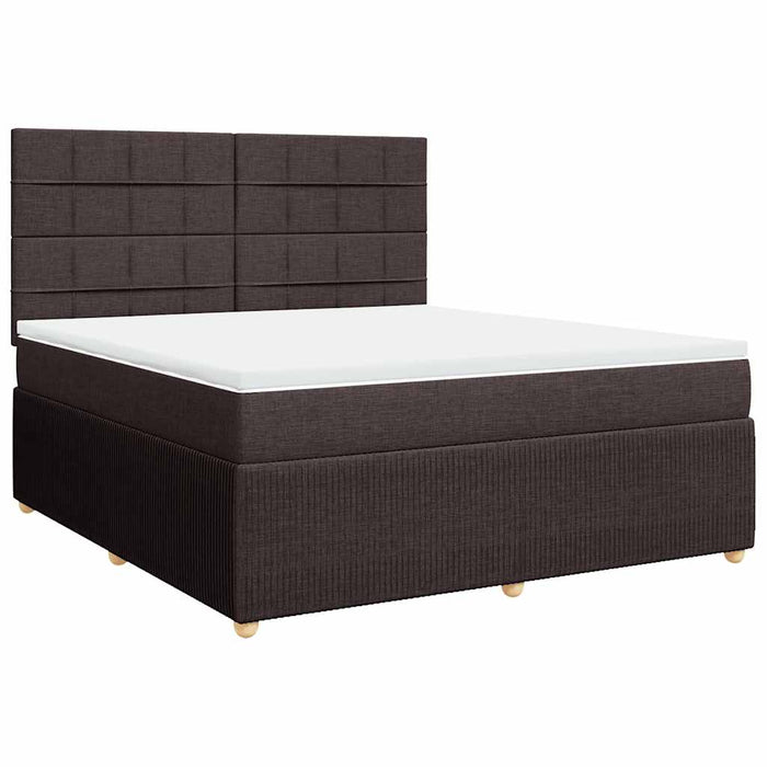 Pat continental cu saltea maro închis 180x200cm material textil - WALTI WALTI