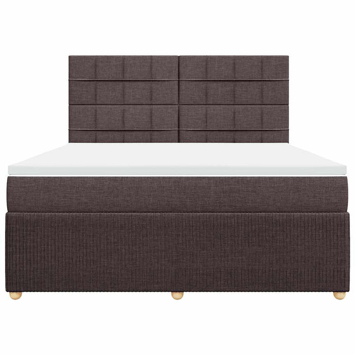 Pat continental cu saltea maro închis 180x200cm material textil - WALTI WALTI